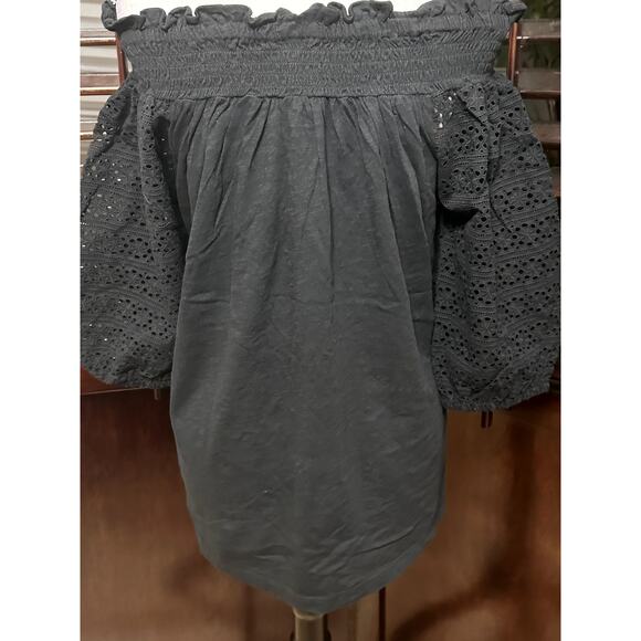 Lauren Ralph Lauren Women's Off Shoulder Eyelet Lace Sleeve M NWT - Picture 7 of 10